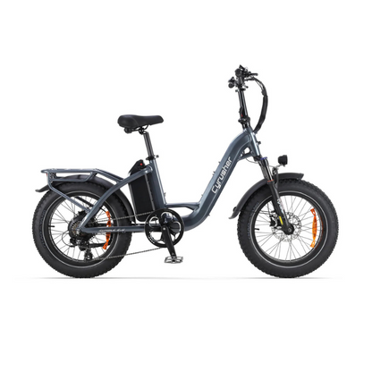 Cyrusher Rumble 2.0 - Step Through Fat Tyre Electric Bike - Grey