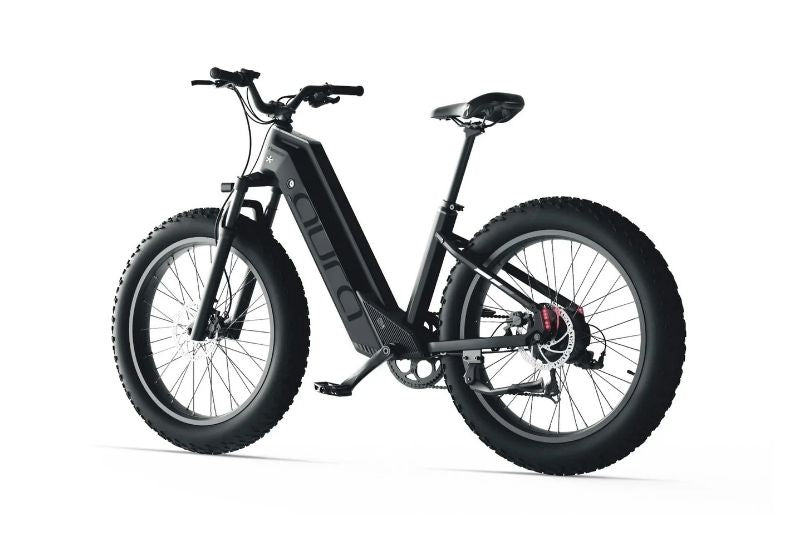 Cyrusher Aura - Step Through Fat Tyre Electric Bike - Black Side Angle 2