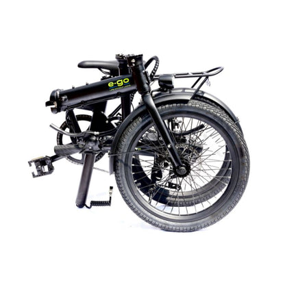 E-Go Lite+ - Folding Electric Bike - Black Folded