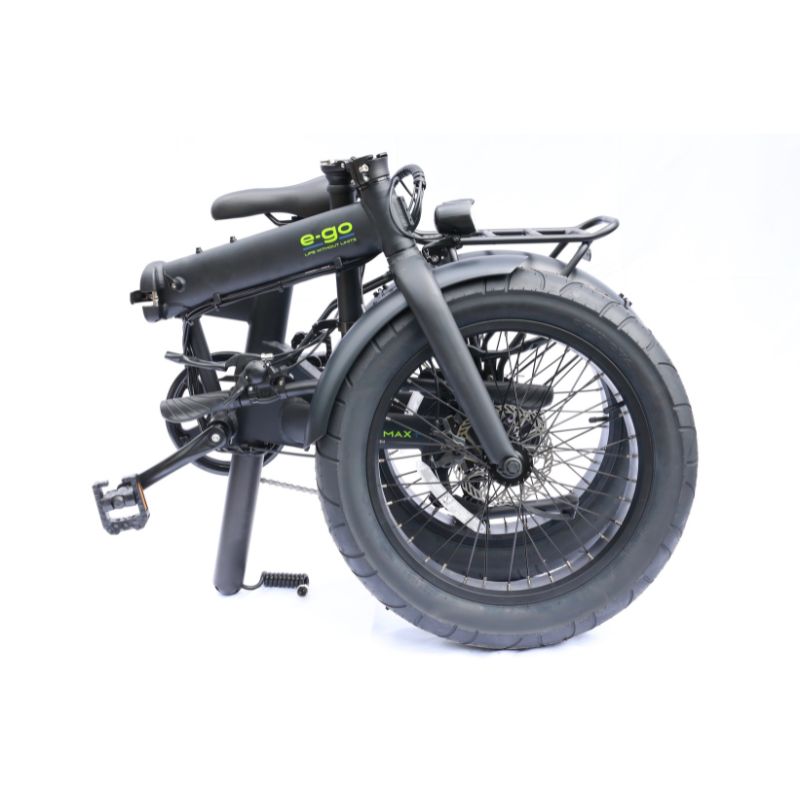 E-Go Max+ - Fat Tyre Folding Electric Bike - Folded