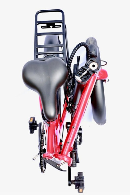 E-Go Max - Folding Electric Bike - Red Folded