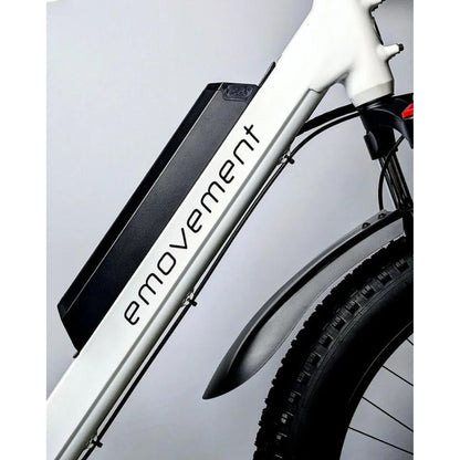 E-Movement Aries - Mountain Electric Bike - White - Integrated Battery