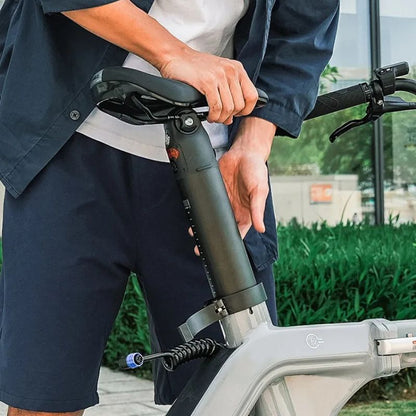 Fiido D11 - Light Grey Folding Electric Bike - Adjustable Seat