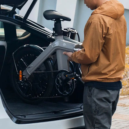 Fiido D11 - Light Grey Folding Electric Bike - Folded