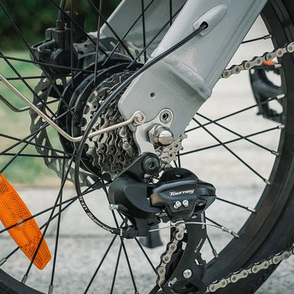 Fiido D11 - Light Grey Folding Electric Bike - Gear System