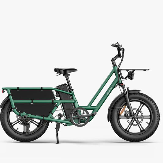 Fiido T2 - Longtail Cargo Electric Bike - Green