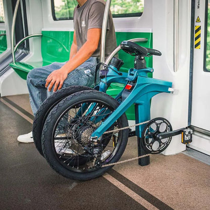 Fiido X - Folding Electric Bike - Folded