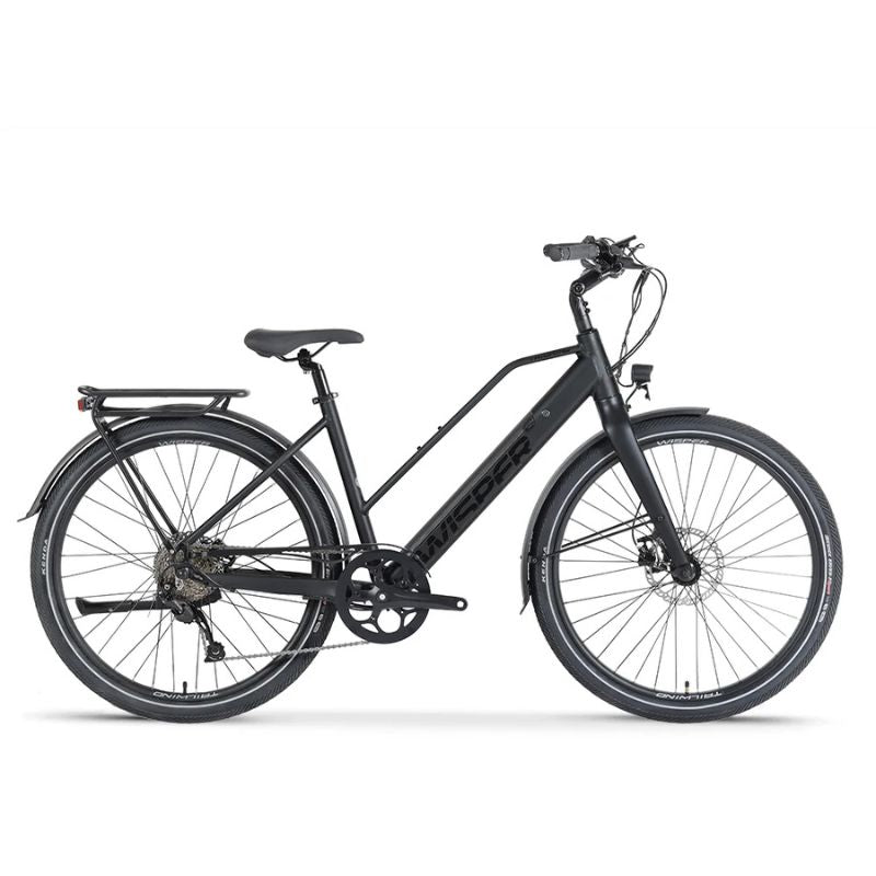 Wisper Tailwind Comfort Low Crossbar Electric Bike - Black - E-Bikes Express