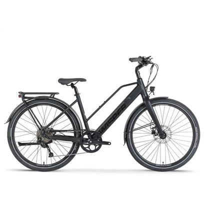 Wisper Tailwind Comfort Low Crossbar Electric Bike - Black - E-Bikes Express